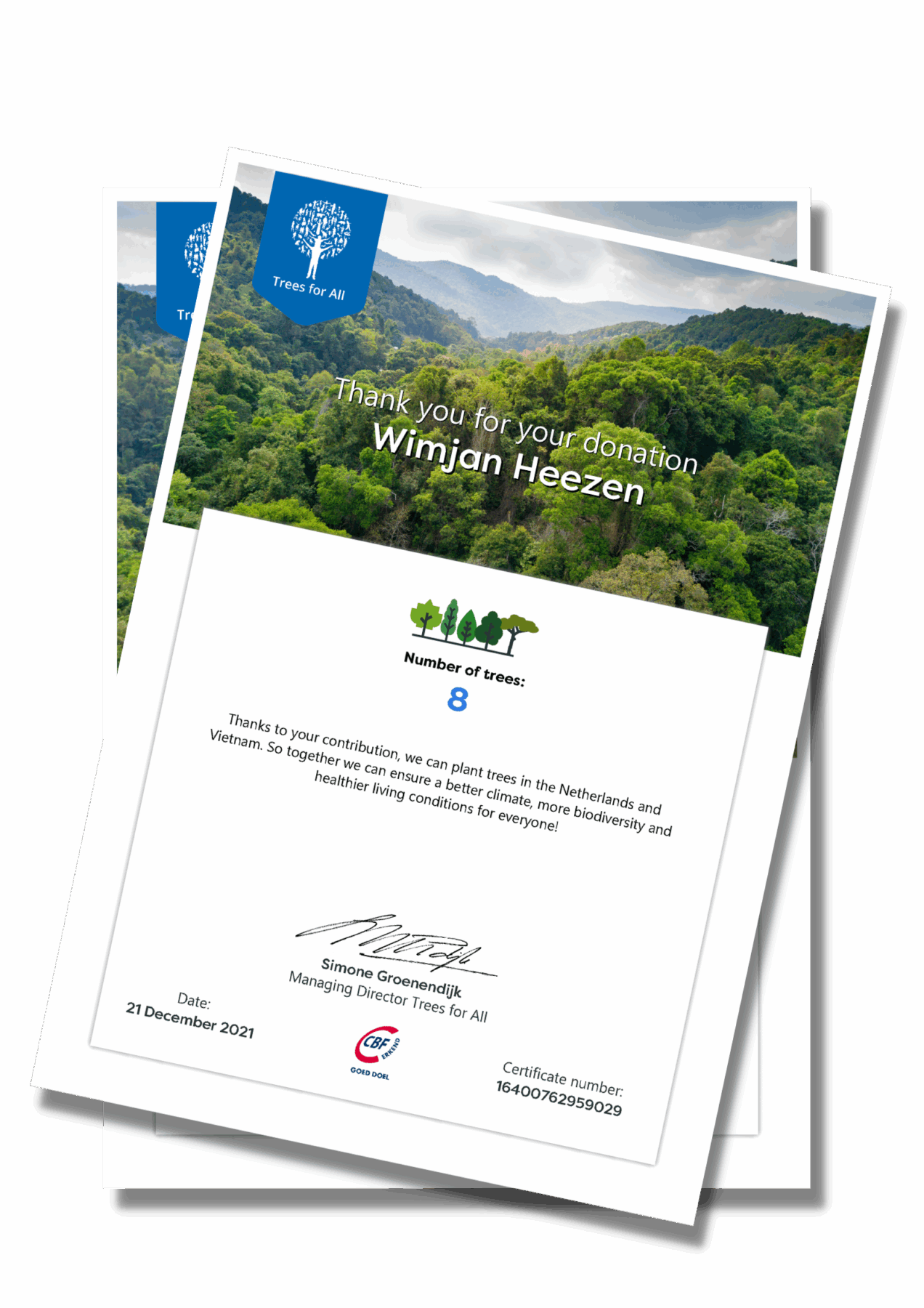 Plant a tree For a better climate Trees for All