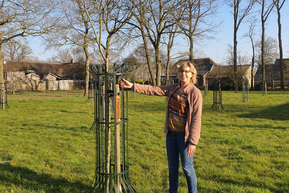Fruitbomen worden gelabeld