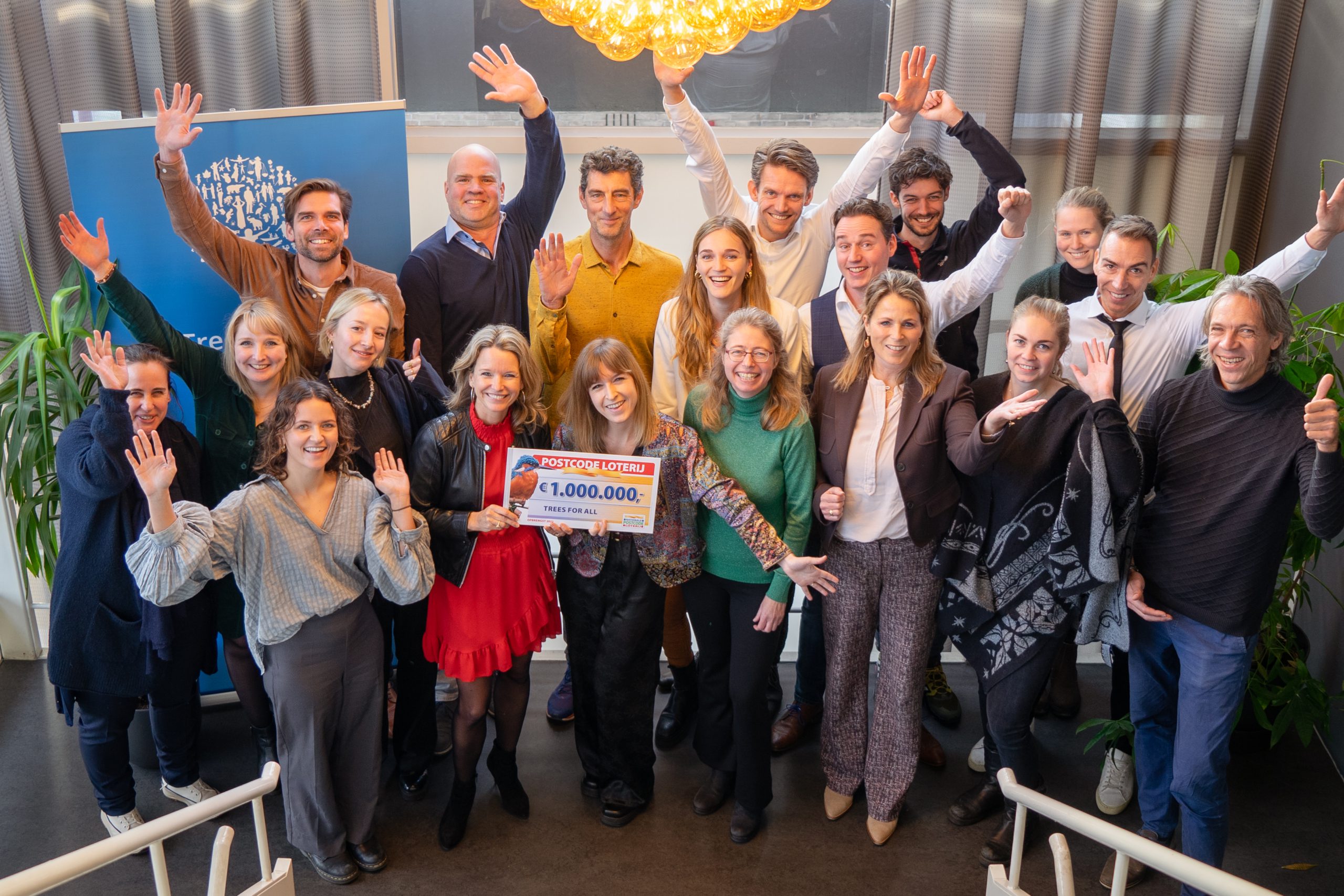 Nationale Postcode Loterij schenkt één miljoen aan Trees for All
